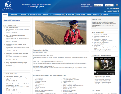 Tasmania DHHS Community Portal